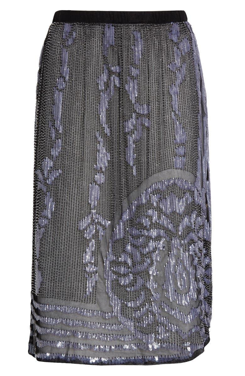 Bode Hyatt Bead & Sequin Embellished Sheer Mesh Skirt, Alternate, color, 
