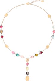 Marco Bicego Lunaria Tourmaline & Pavé Diamond Y-Necklace