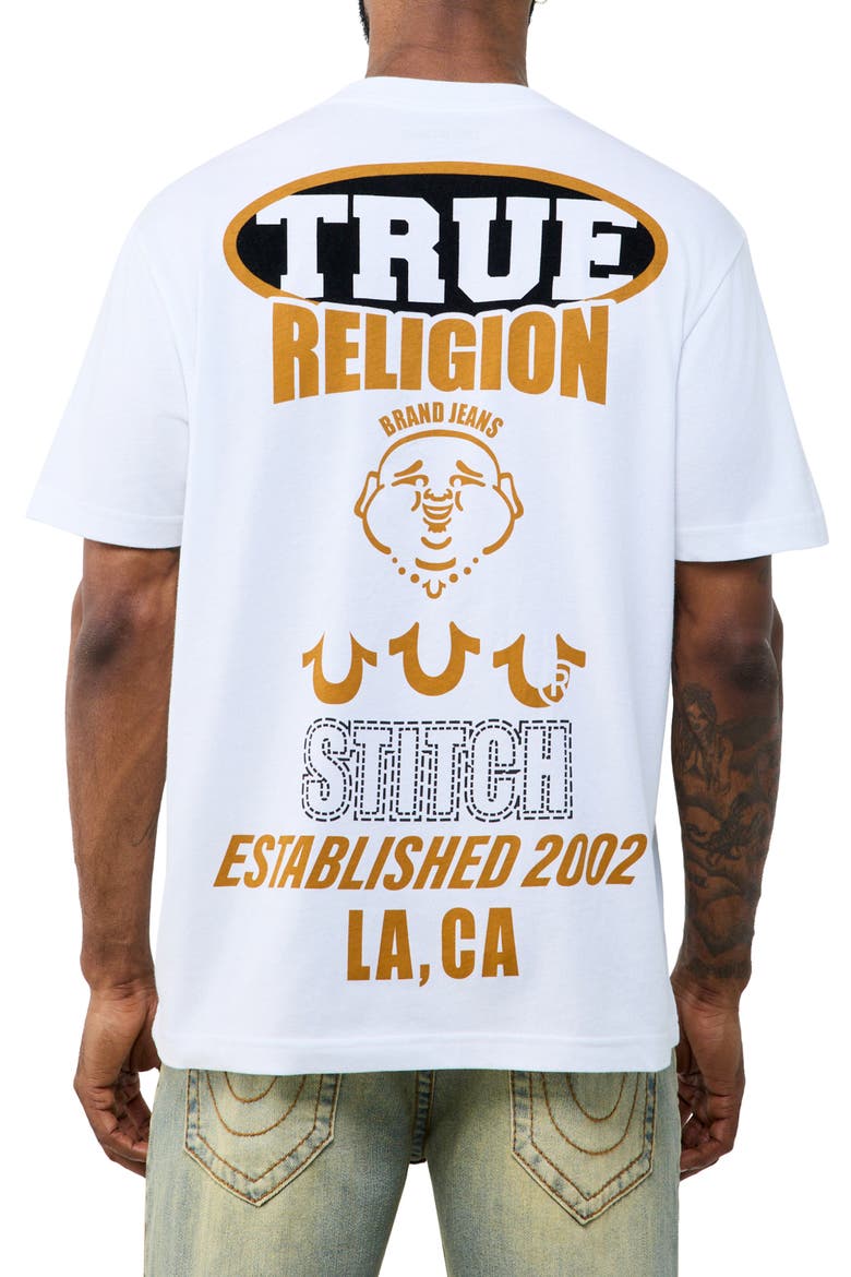 Stacked Logo Cotton Graphic T-Shirt, Alternate, color, OPTIC WHITE