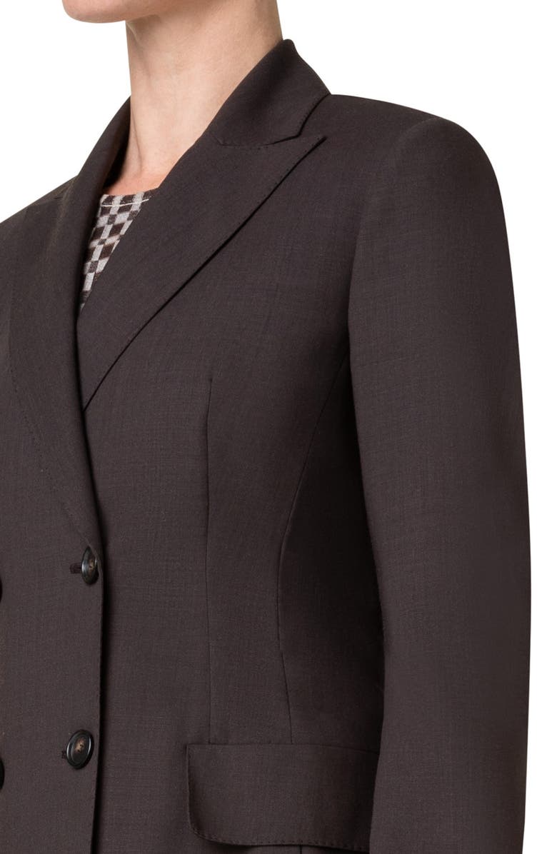 Akris Gala Cool Wool Blend Double Breasted Jacket, Alternate, color, 