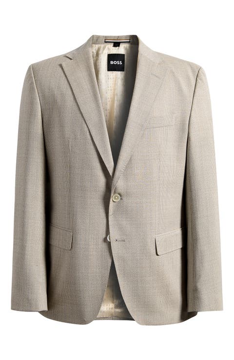 Hutson Slim Fit Tan Mélange Virgin Wool Sport Coat