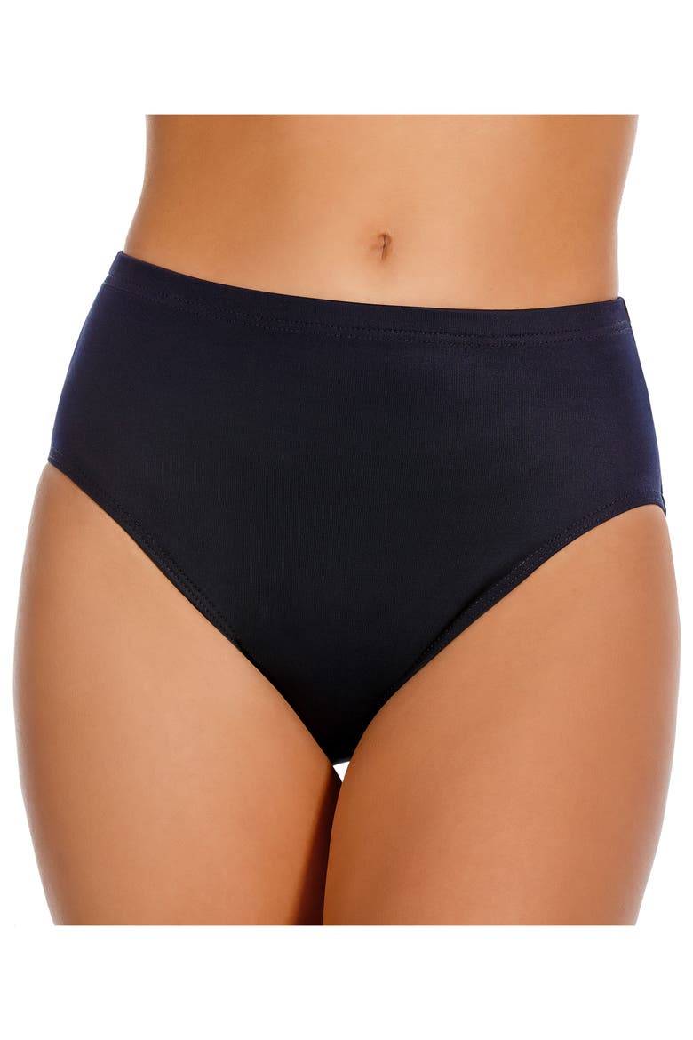 High Waist Swim Bottoms, Main, color, MIDNIGHT