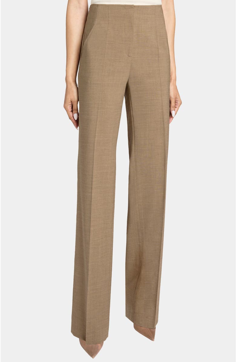 Santorelli Della Straight Leg Pants in Stretch Wool, Main, color, Hazelwood