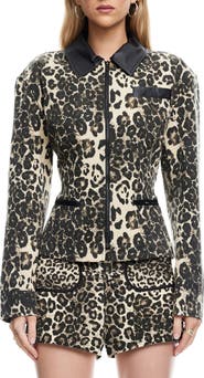 LIONESS Soho Leopard Print Jacket