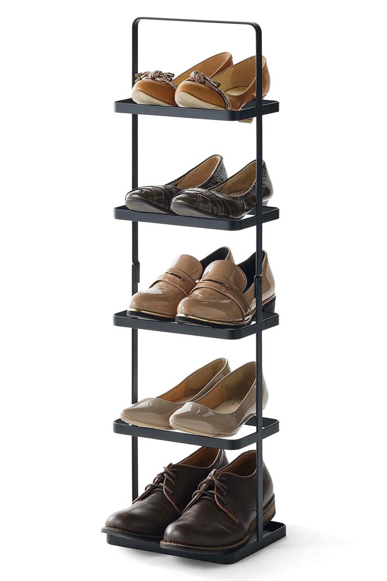 Steel Shoe Rack, Alternate, color, BLACK