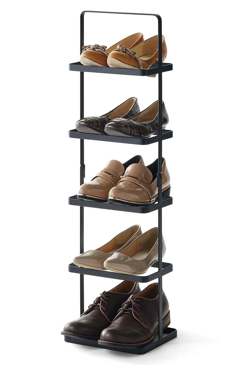 Yamazaki Steel Shoe Rack, Alternate, color, Black