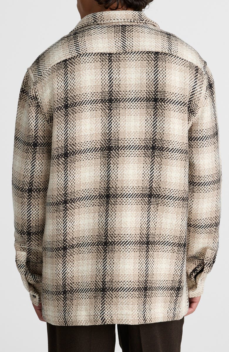 Madewell Twill Shirt Jacket, Alternate, color, Heavy Twill Plaid Grey/ Ivory