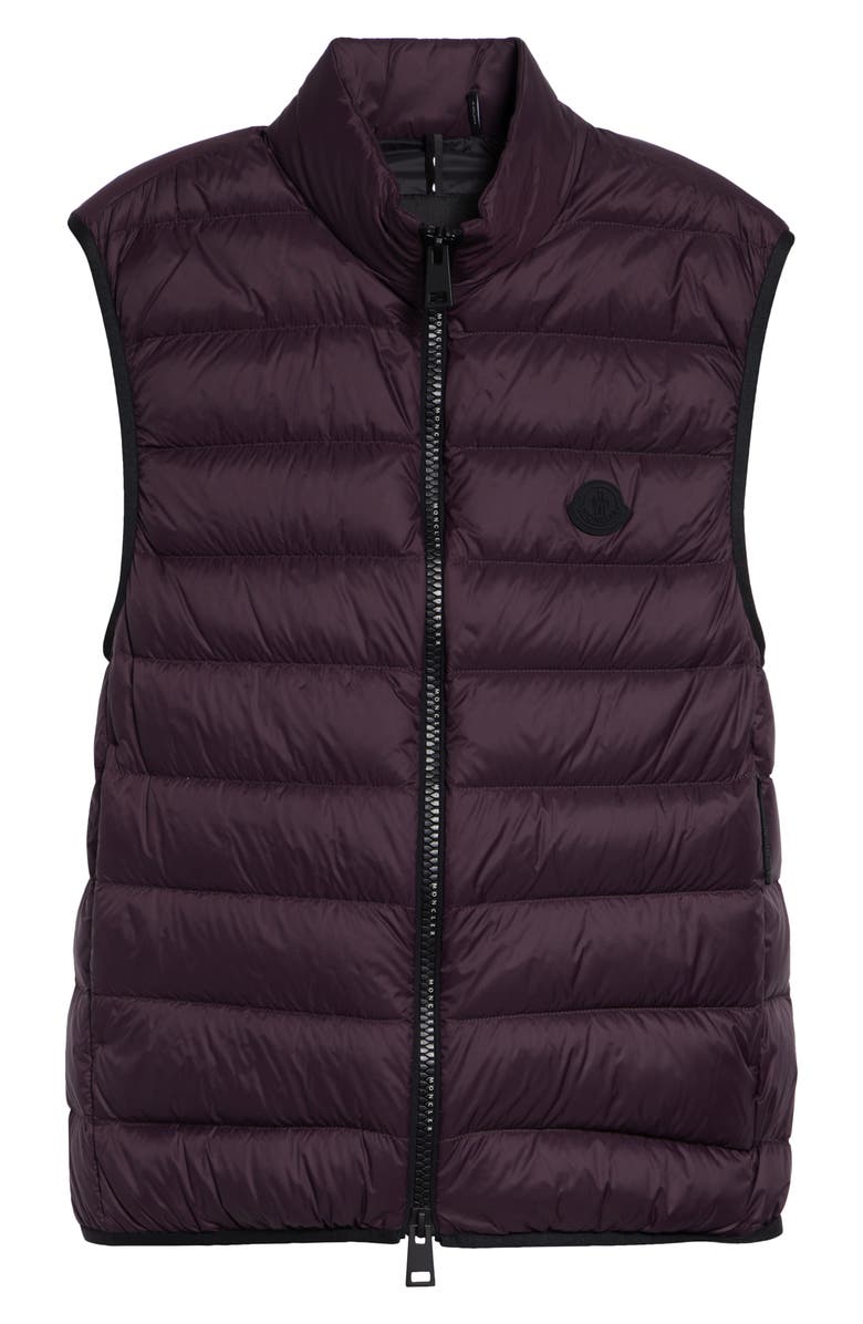 Moncler Deneb Zip Down Puffer Vest, Main, color, Dark Burgundy