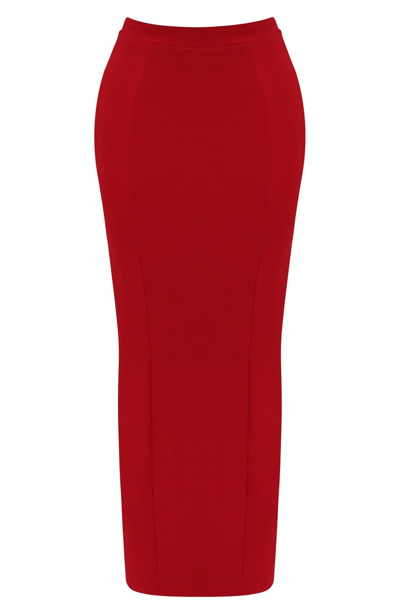 HOUSE OF CB Nayara Crepe Skirt, Alternate, color, Red Rose