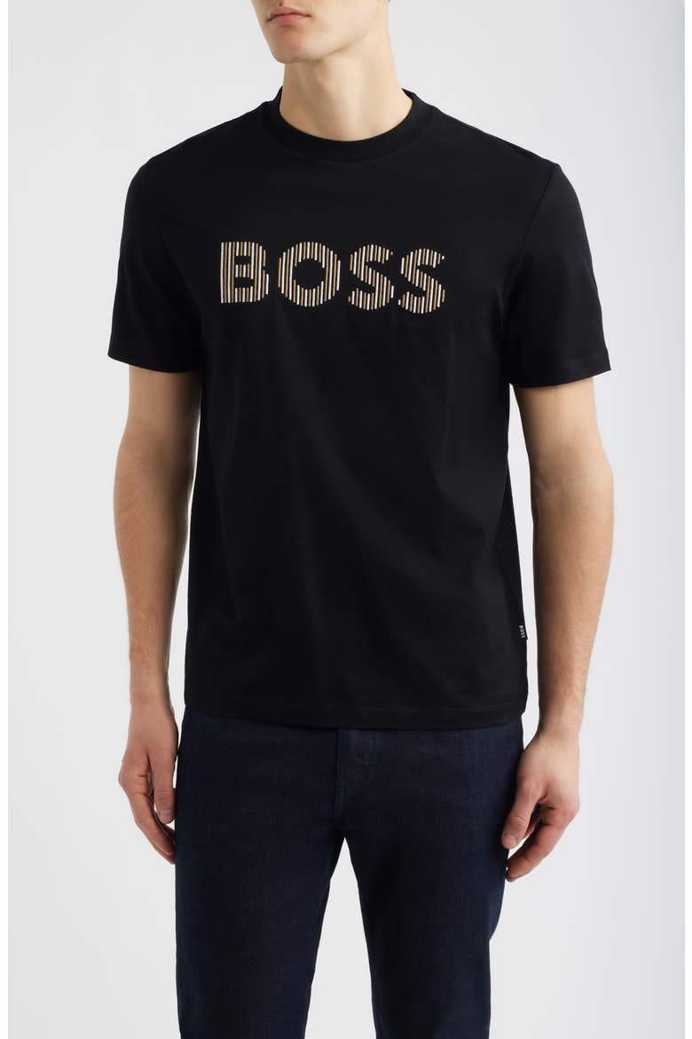 Thompson Cotton Graphic T-Shirt, Main, color, BLACK