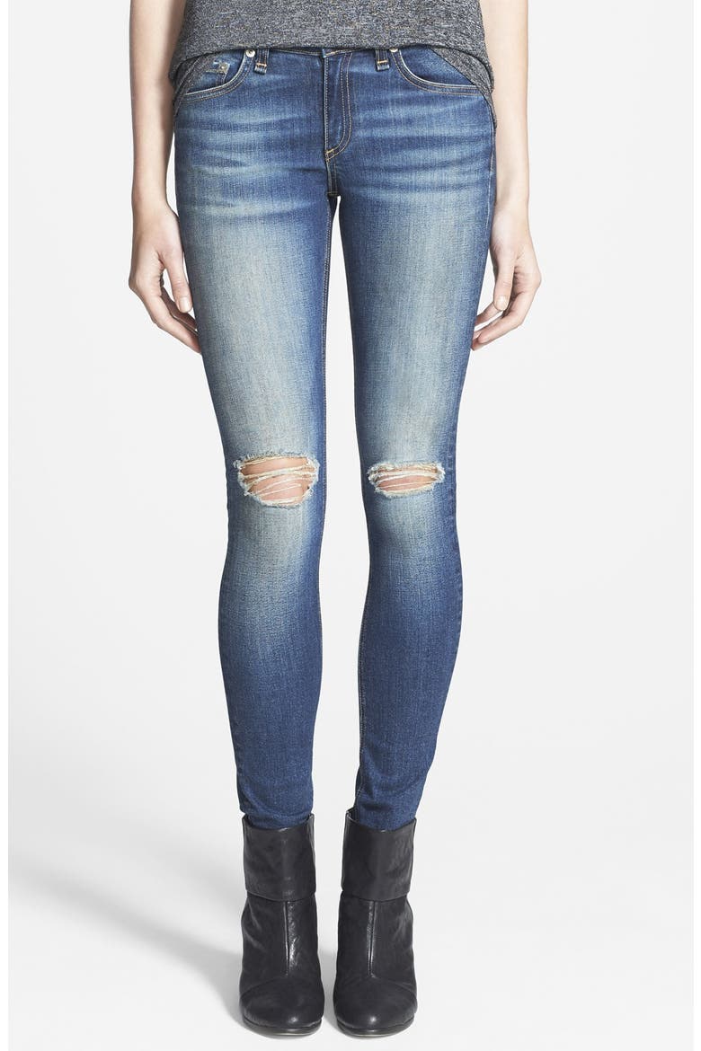 rag & bone/JEAN 'The Skinny' Stretch Jeans, Main, color, PACIFICO