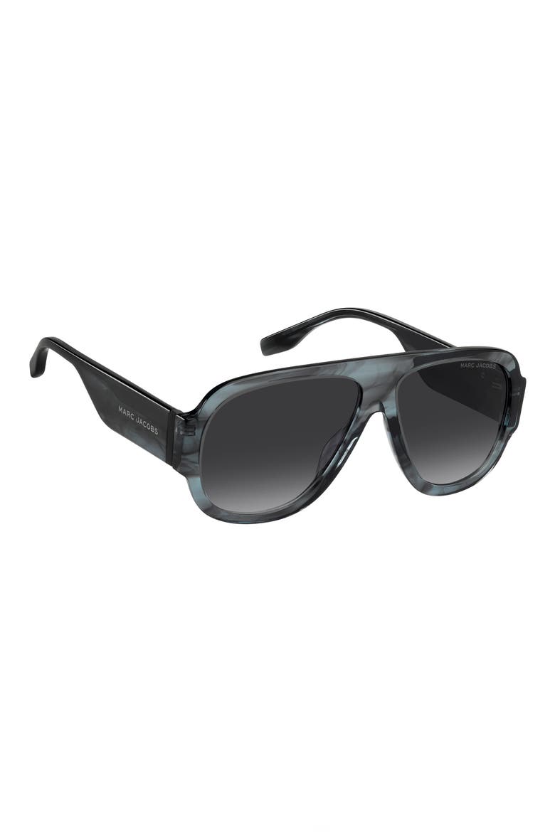 MARC 843/S Aviator Sunglasses, Alternate, color, GREY HORN