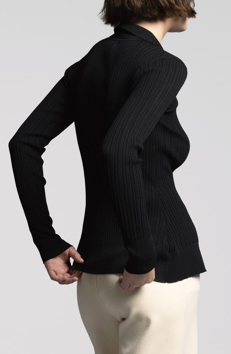 WEEKEND LOS ANGELES Allison Rib Button-Up Top, Alternate, color, Black
