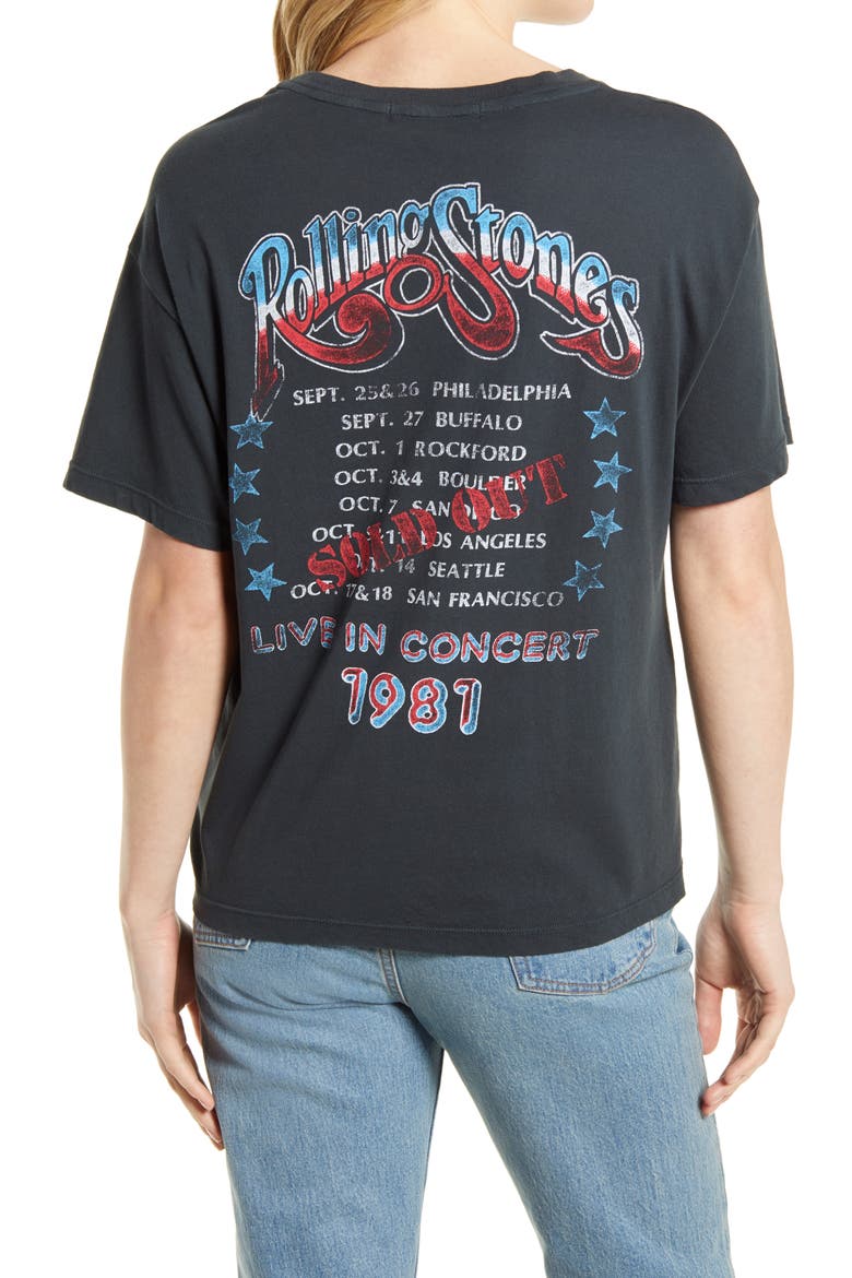 Rolling Stones 1981 Boyfriend Graphic Tee, Alternate, color, VINTAGE BLACK