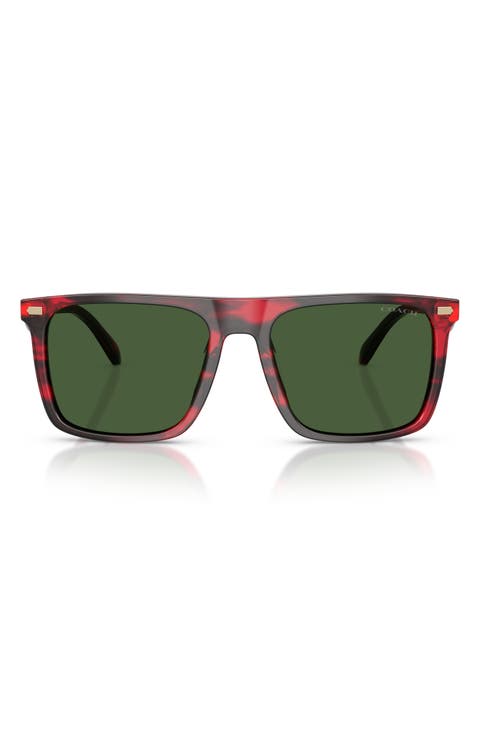 57mm Flat Top Square Sunglasses