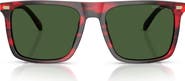 COACH 57mm Flat Top Square Sunglasses