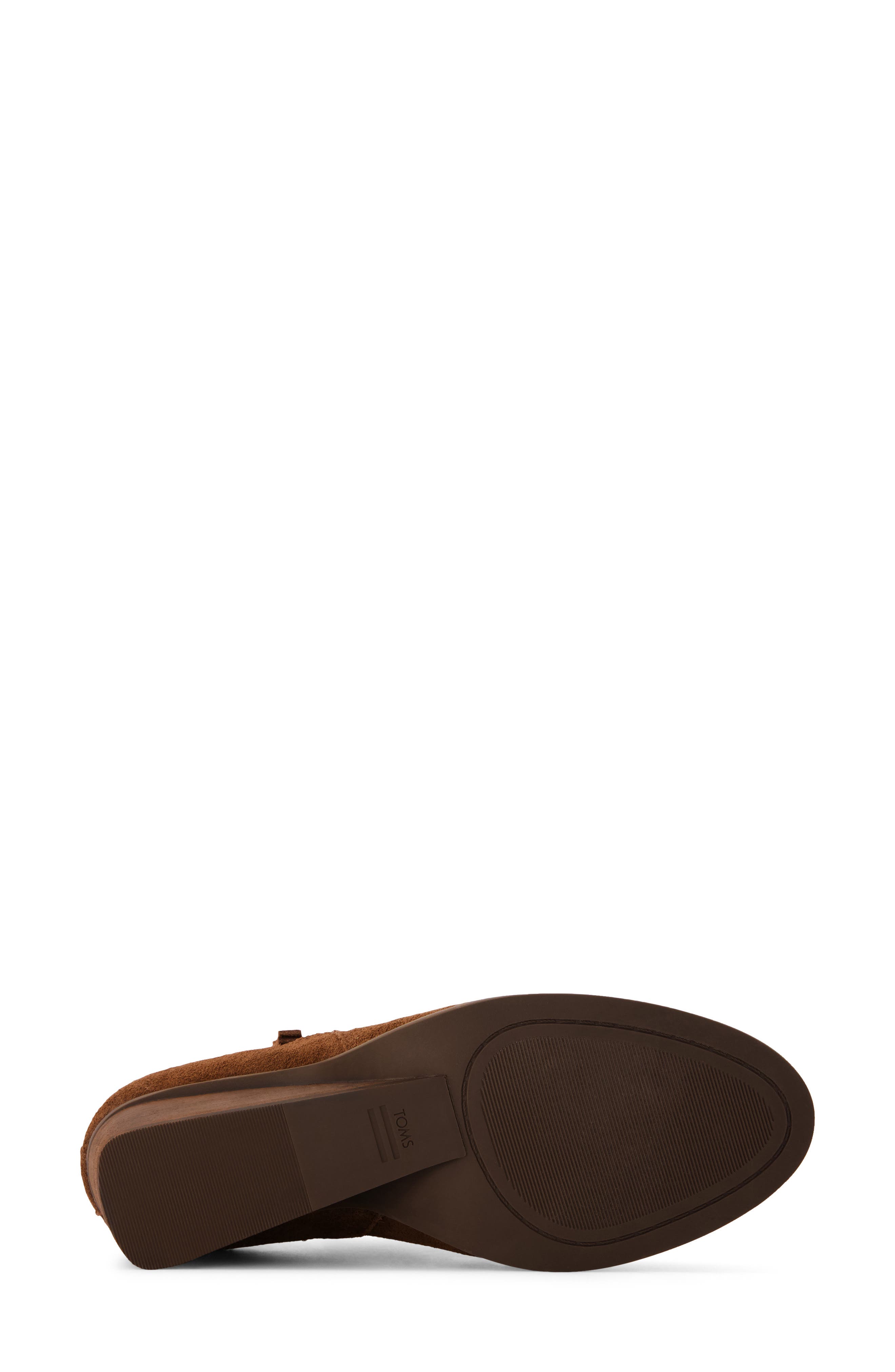 Wedge Leather Bootie, Alternate, color, DARK BROWN