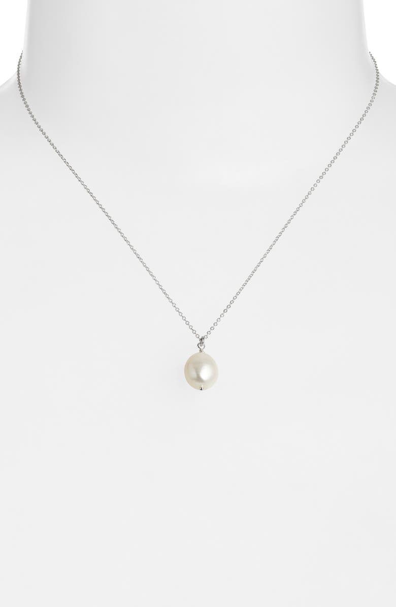 Set & Stones Adelle Keshi Pearl Pendant Necklace, Alternate, color, Silver