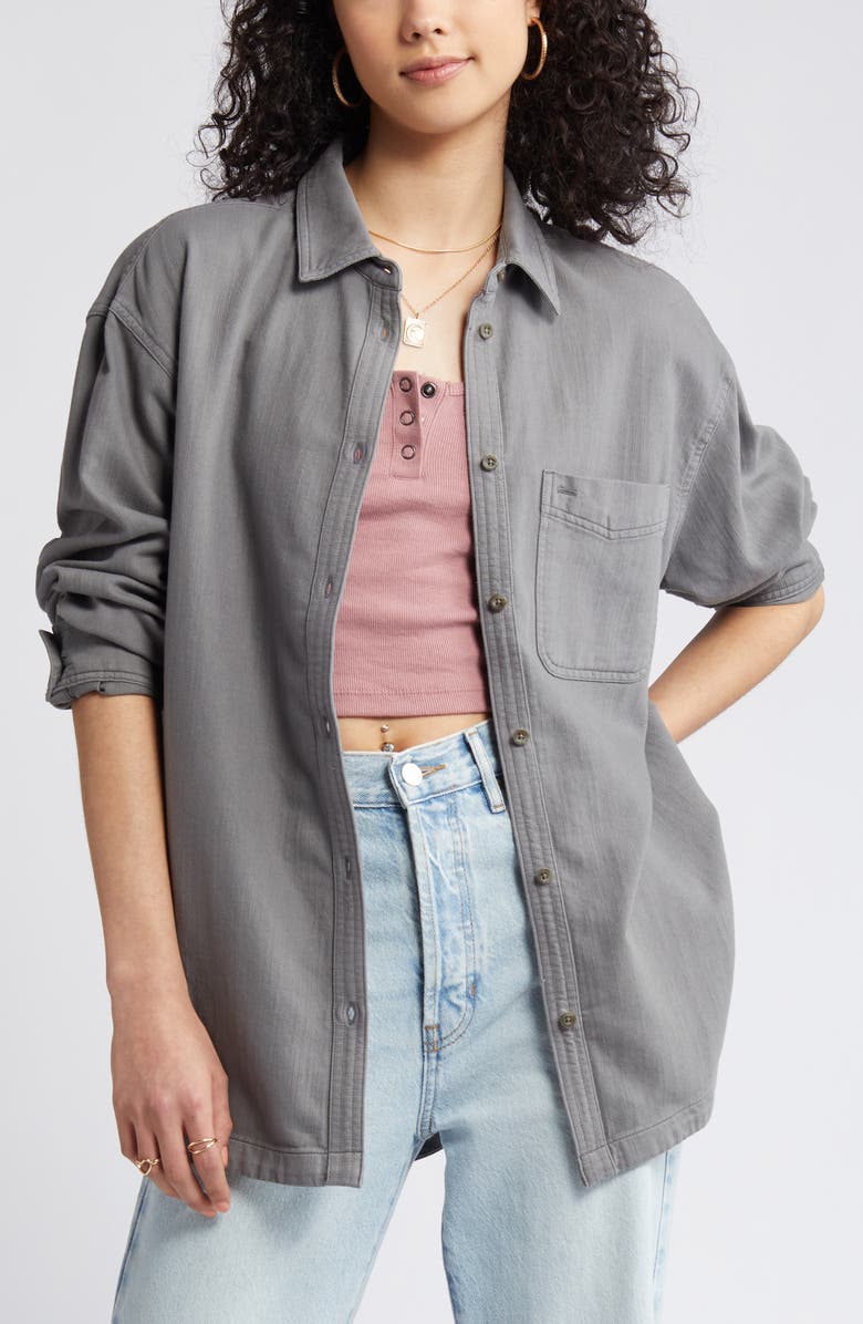 BP. Oversize Cotton Twill Shirt, Main, color, 