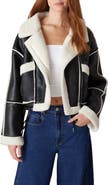 BLANKNYC Faux Shearling Moto Jacket