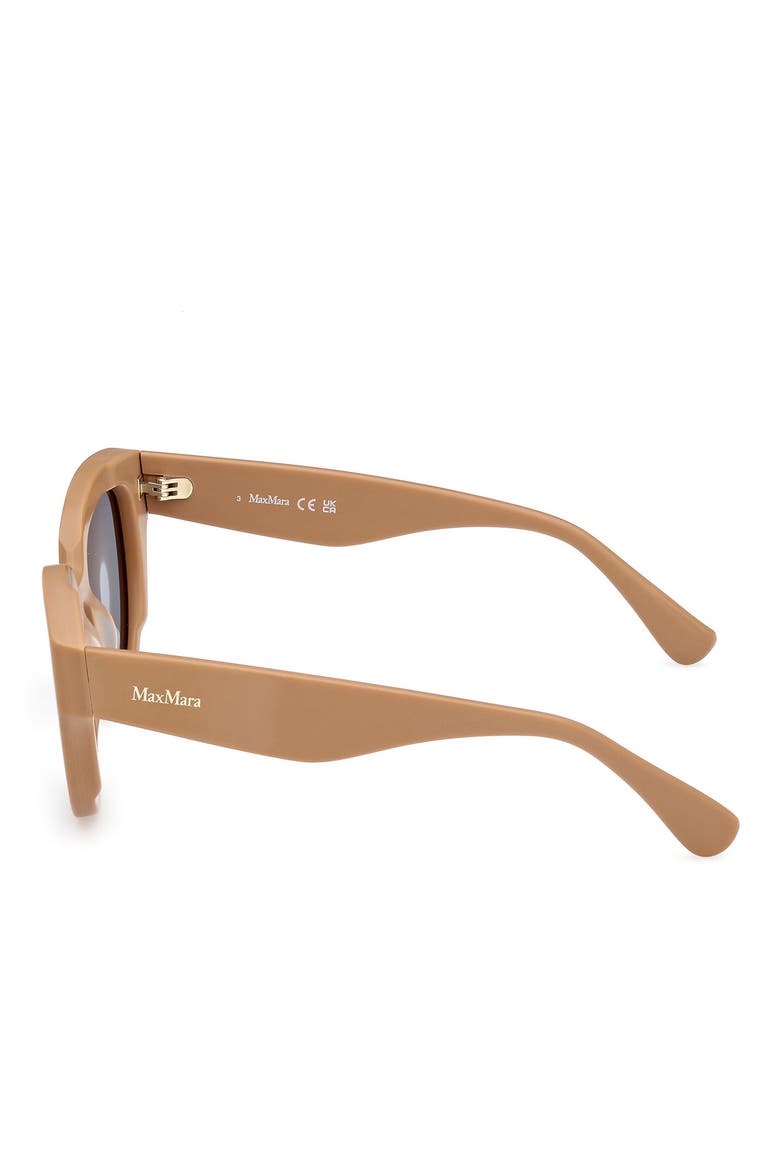 Glimpse 50mm Polarized Cat Eye Sunglasses, Alternate, color, MATTE CAMEL / GREEN LENSES