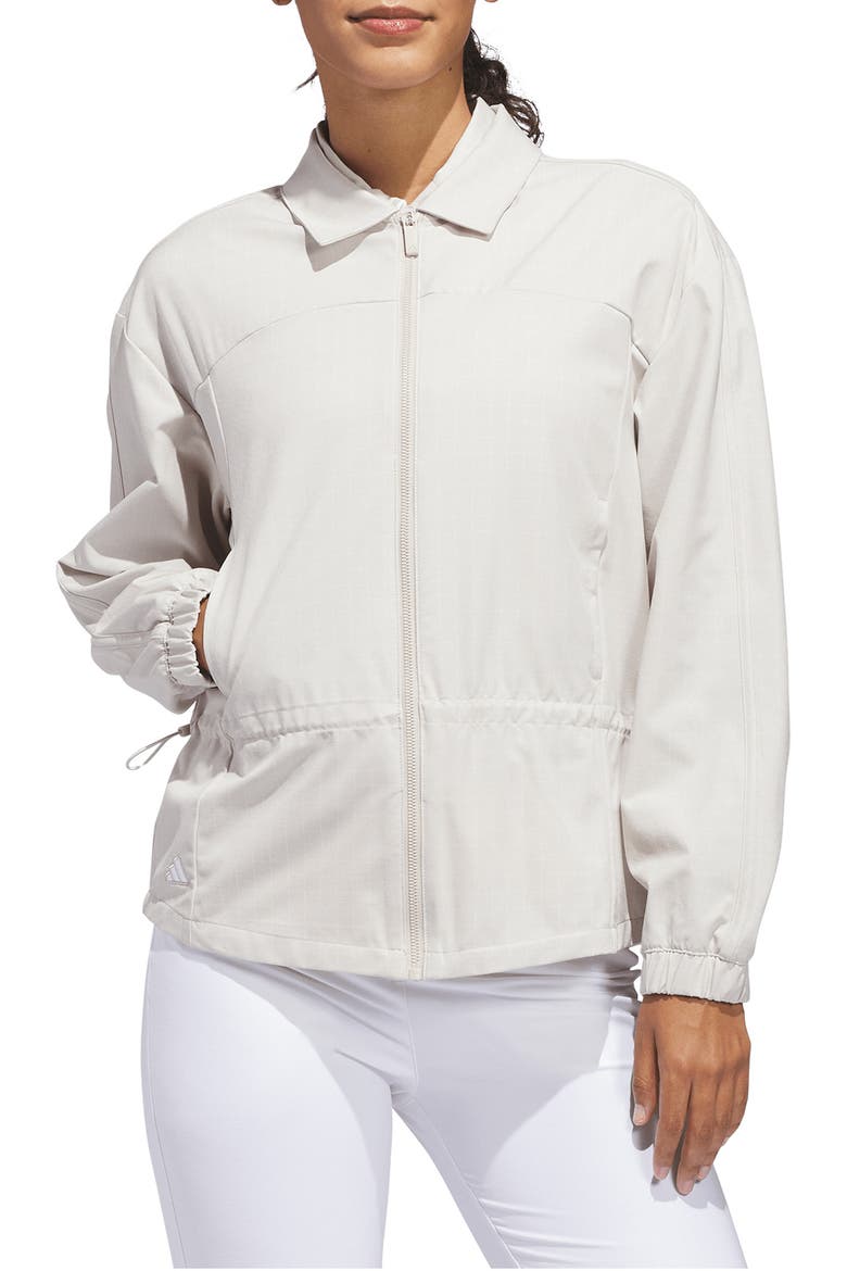 Ultimate365+ Peplum Grid Jacket, Main, color, WONDER ALUMINA