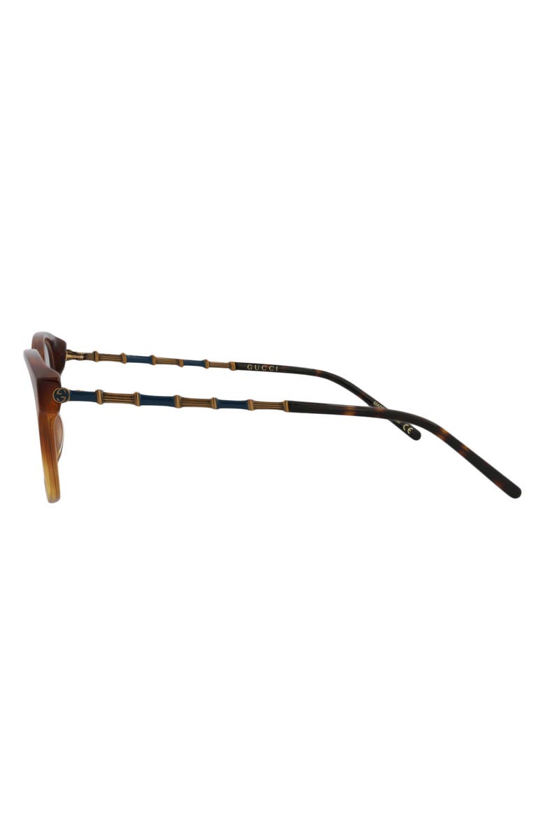 Gucci Novelty 53mm Cat Eye Optical Glasses, Alternate, color, 