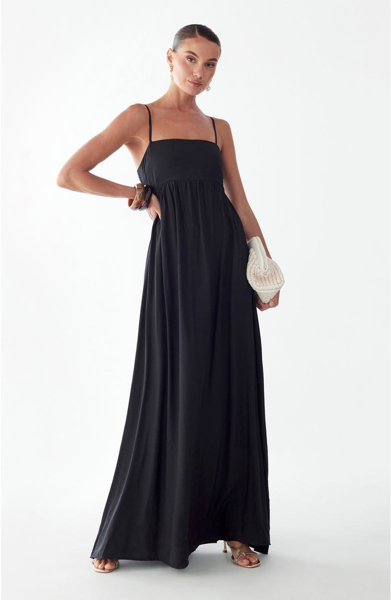 ST MRLO Aster Maxi Dress, Alternate, color, Black