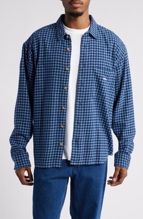 Bigwig Barry Check Flannel Button-Up Shirt