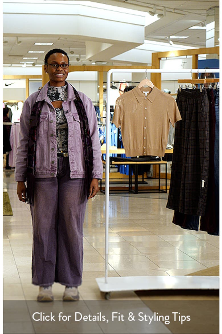 Lucca Short Sleeve Button-Up Knit Top video