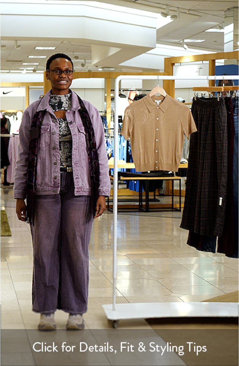 Lucca Short Sleeve Button-Up Knit Top, sales video thumbnail