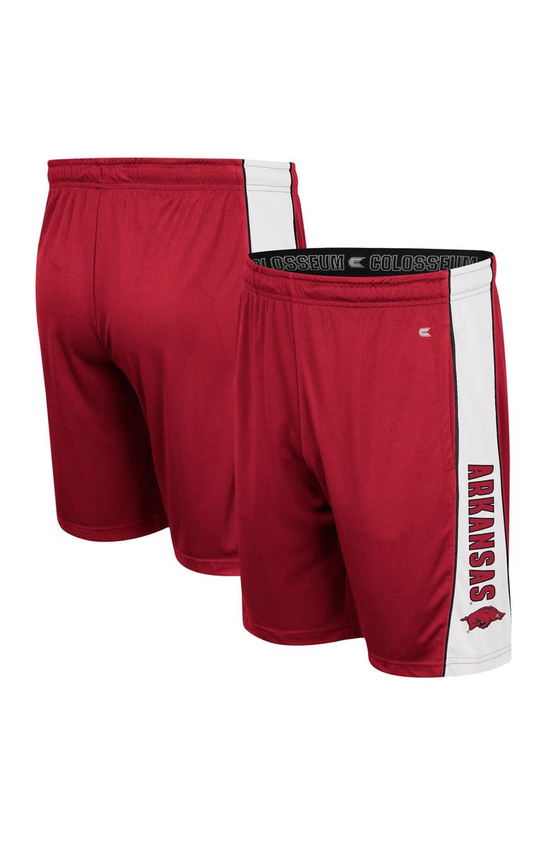 COLOSSEUM Men's Colosseum Cardinal Arkansas Razorbacks Panel Shorts, Alternate, color, Cardinal