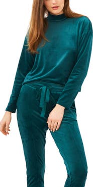 1.STATE Velour Turtleneck Top
