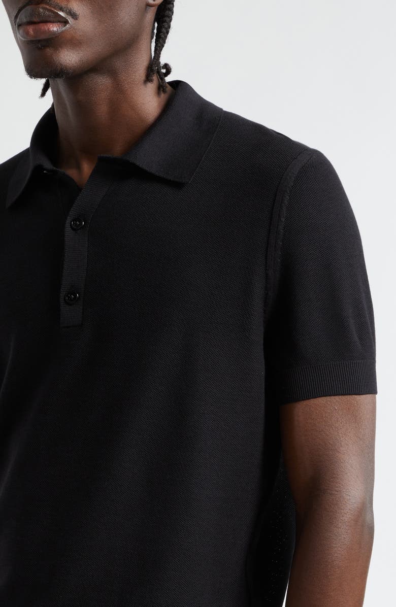 TOM FORD Honeycomb Knit Polo, Alternate, color,