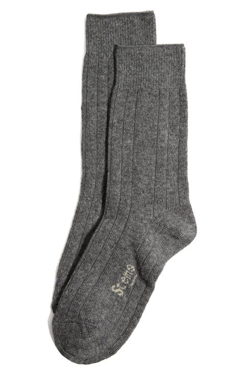 Luxe Merino Wool & Cashmere Blend Crew Socks