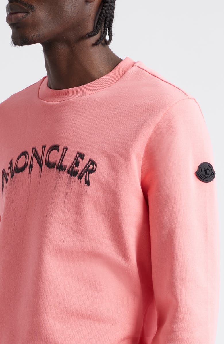 Moncler Cotton French Terry Logo Graphic Sweatshirt, Alternate, color, 