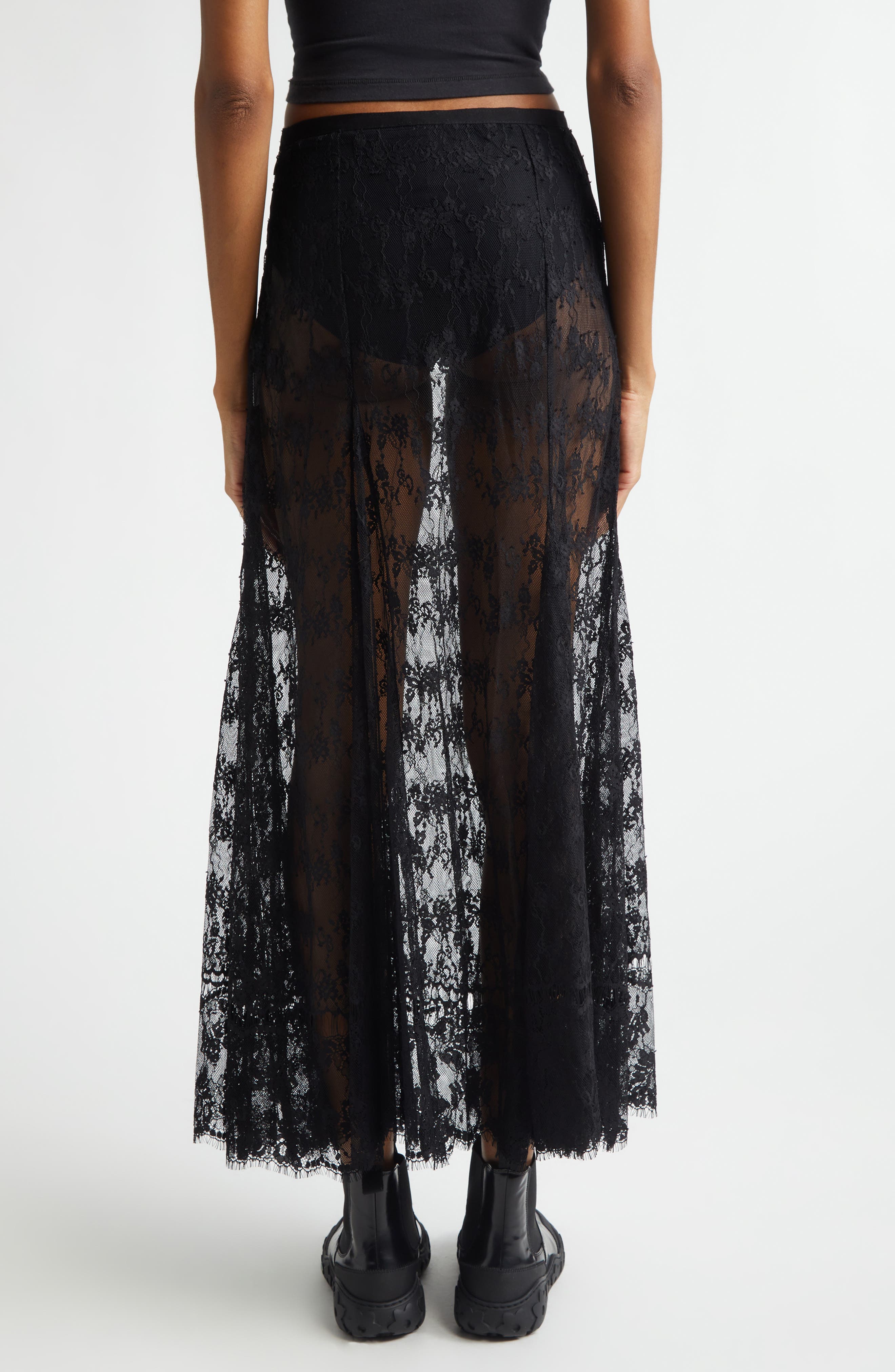 Pamela Sheer Lace Midi Skirt - image 2