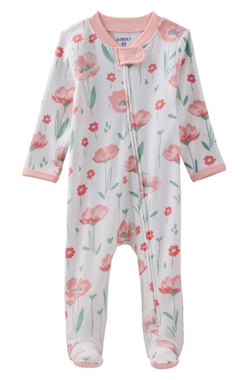 Butterblu Scout Fitted One-piece Organic Cotton Footie Pajamas In Multi