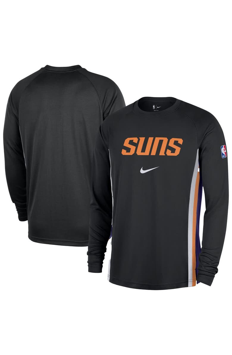 Nike Men's Nike Black Phoenix Suns 2025/26 Authentic Pre-Game Legend Dri-FIT Long Sleeve Shooting Shirt, Main, color, Black