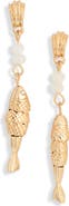 NORDSTROM RACK Beaded Fish Drop Earrings
