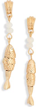NORDSTROM RACK Beaded Fish Drop Earrings