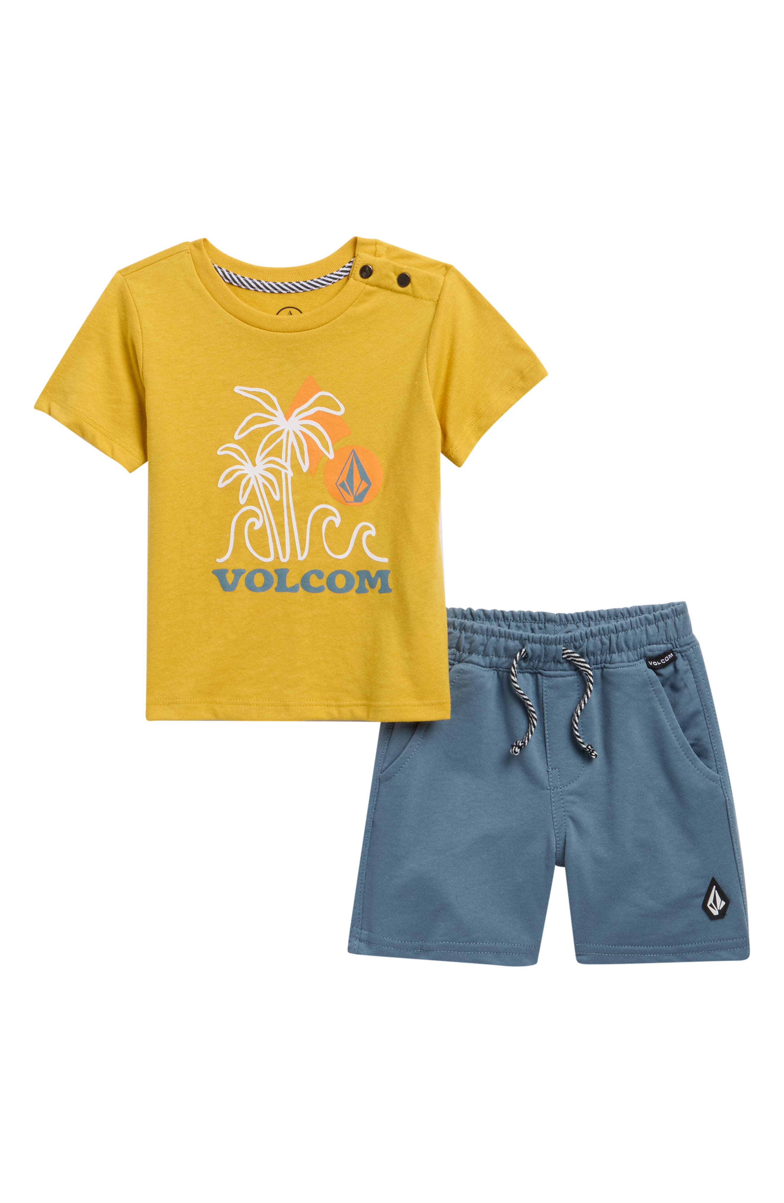 Volcom Graphic Print T-Shirt & Shorts Set