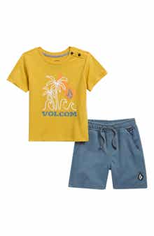 Volcom Graphic Print T-Shirt & Shorts Set