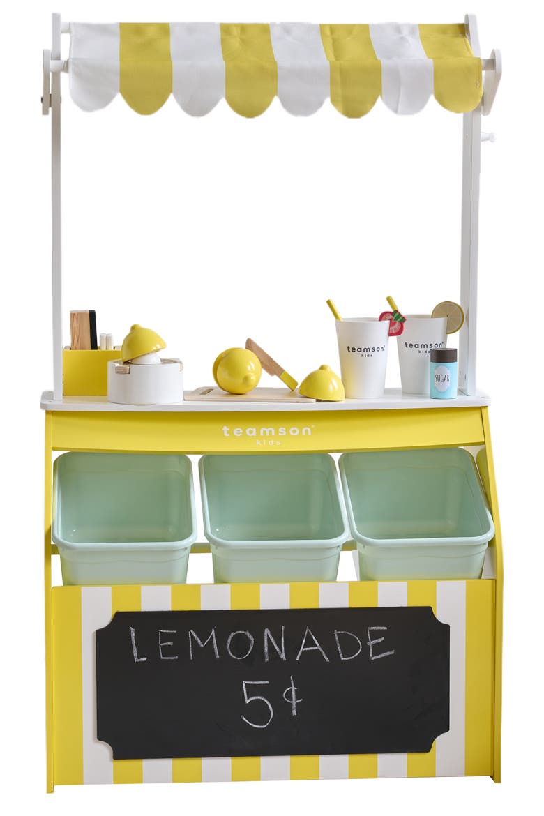 Sunny Citrus Lemonade Wooden Stand Playset, Main, color, YELLOW