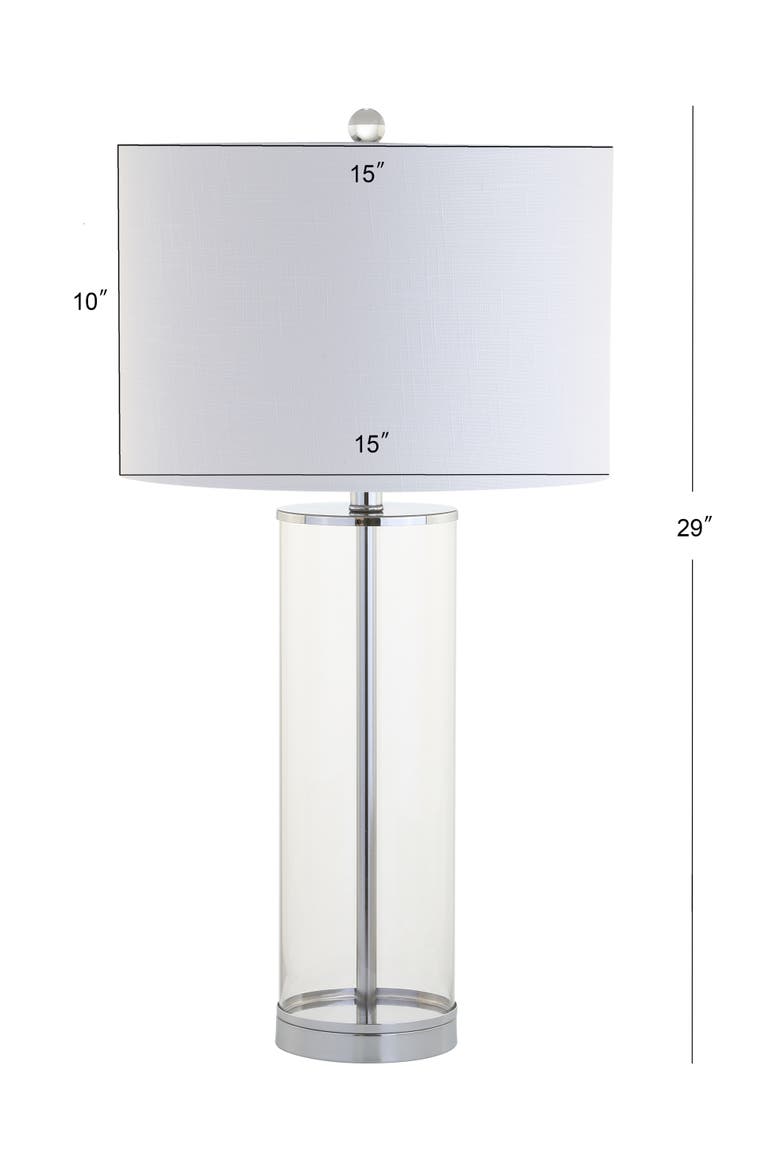 Collins 29.25" Glass LED Table Lamp, Alternate, color, Clear/Chrome
