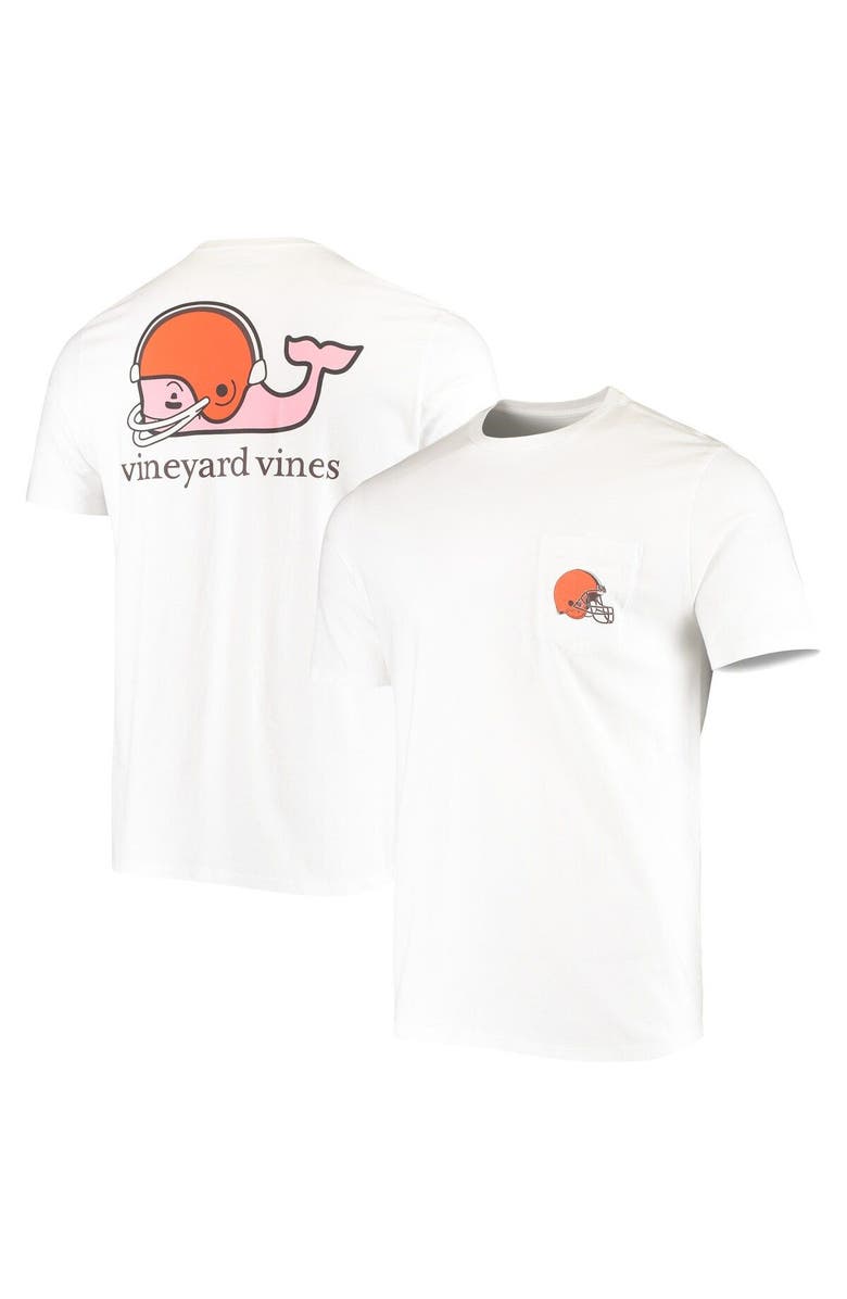 vineyard vines Men's Vineyard Vines White Cleveland Browns Big & Tall Helmet T-Shirt, Main, color,
