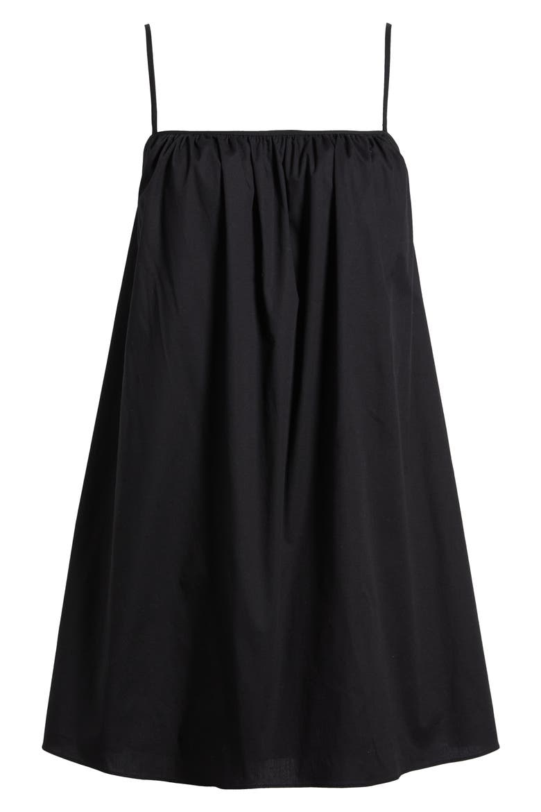 Casey Stretch Cotton Cami Dress, Alternate, color, BLACK