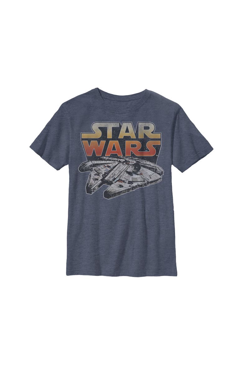 Boy's Star Wars The Falcon  Graphic T-Shirt, Main, color, Navy Blue Heather