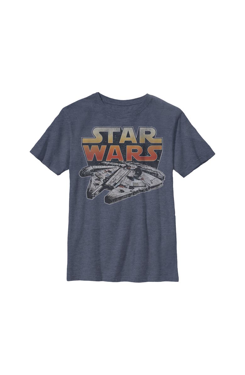 Star Wars Boy's Star Wars The Falcon Graphic T-Shirt, Main, color, Navy Blue Heather