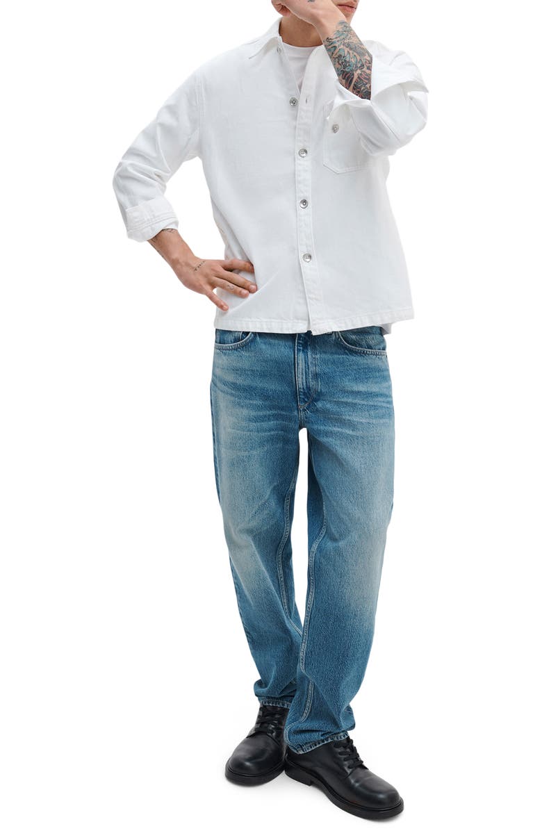 rag & bone Astor Cotton Overshirt, Alternate, color, White Rinse